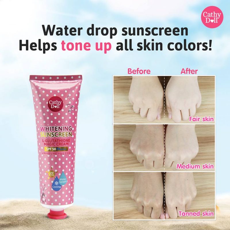 Cathy Doll Whitening Sunscreen L-glutathione Magic Cream SPF50 PA+++ -  Thailand Best Selling Beauty Products - No.1 Online shopping Store -  Worldwide Shipping