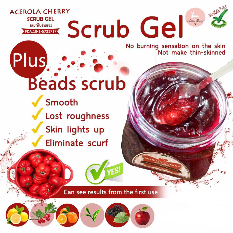 Acerola cherry scrub gel by Little Baby