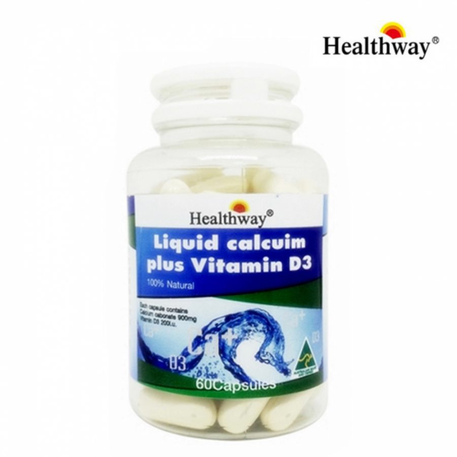 Liquid Calcium Plus Vitamin D3 900 mg. by Healthway - Thailand Best ...