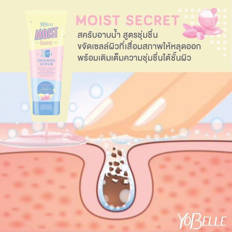 Yobelle Moist Secret Shower Scrub