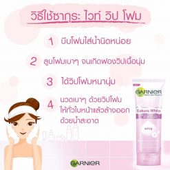 Garnier Sakura White Pinkish & Poreless Whip Foam