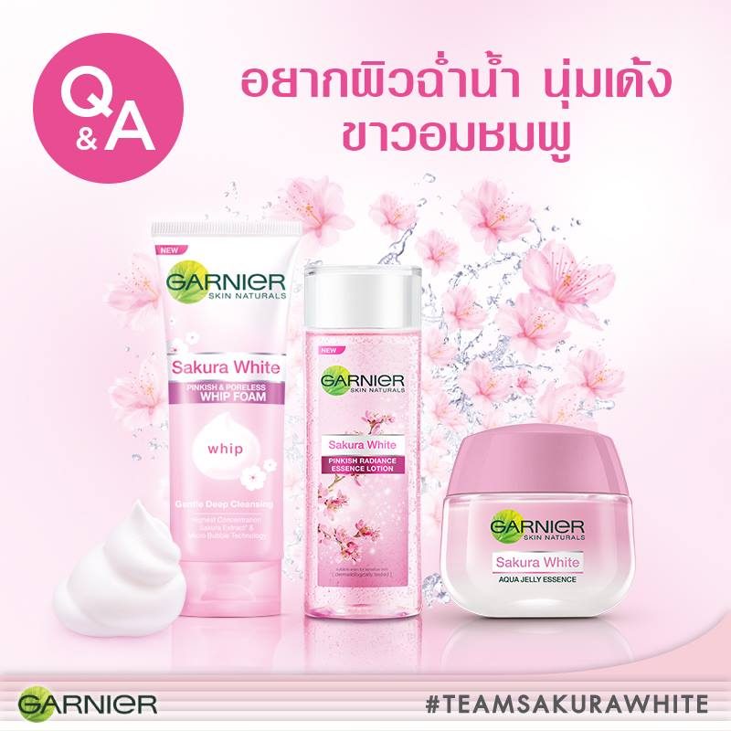 Garnier Sakura White Pinkish & Poreless Whip Foam