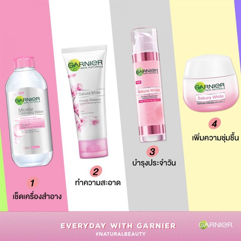 Garnier Sakura White Pinkish Radiance Foam