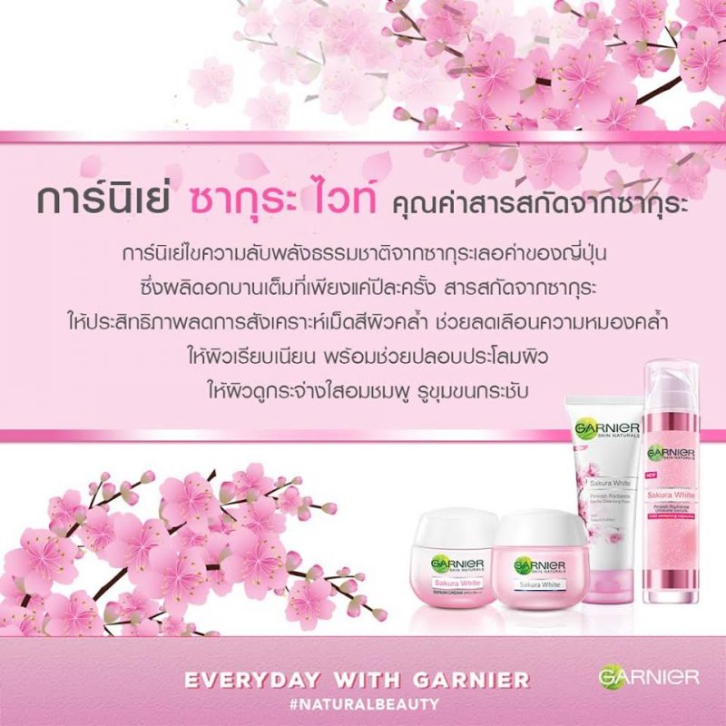 Garnier Sakura White Pinkish Radiance Foam