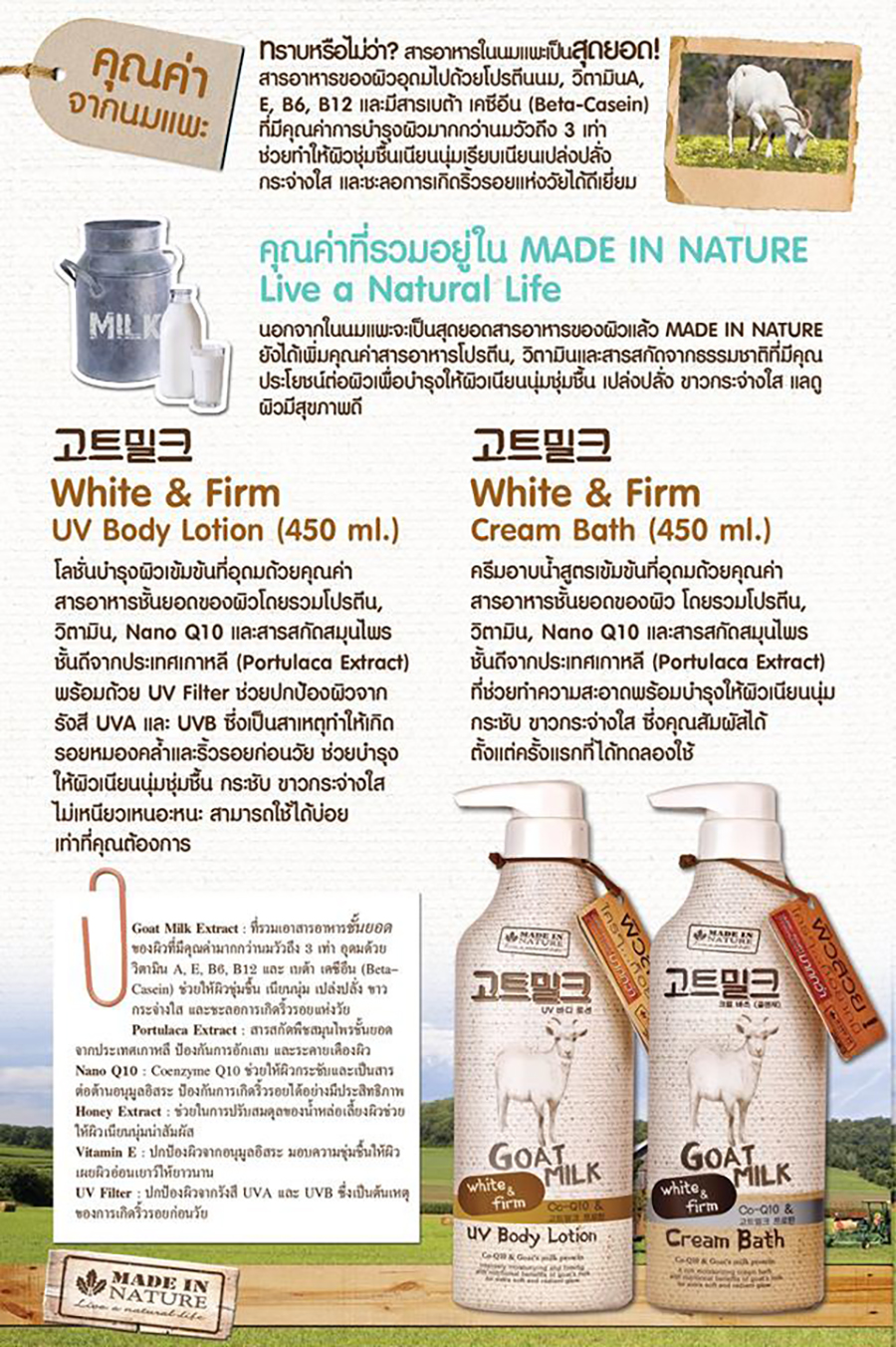 Made in Nature Goat Milk UV Body Lotion