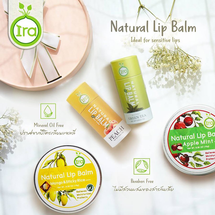 Ira Eco Tube Natural Lip Balm Green Tea