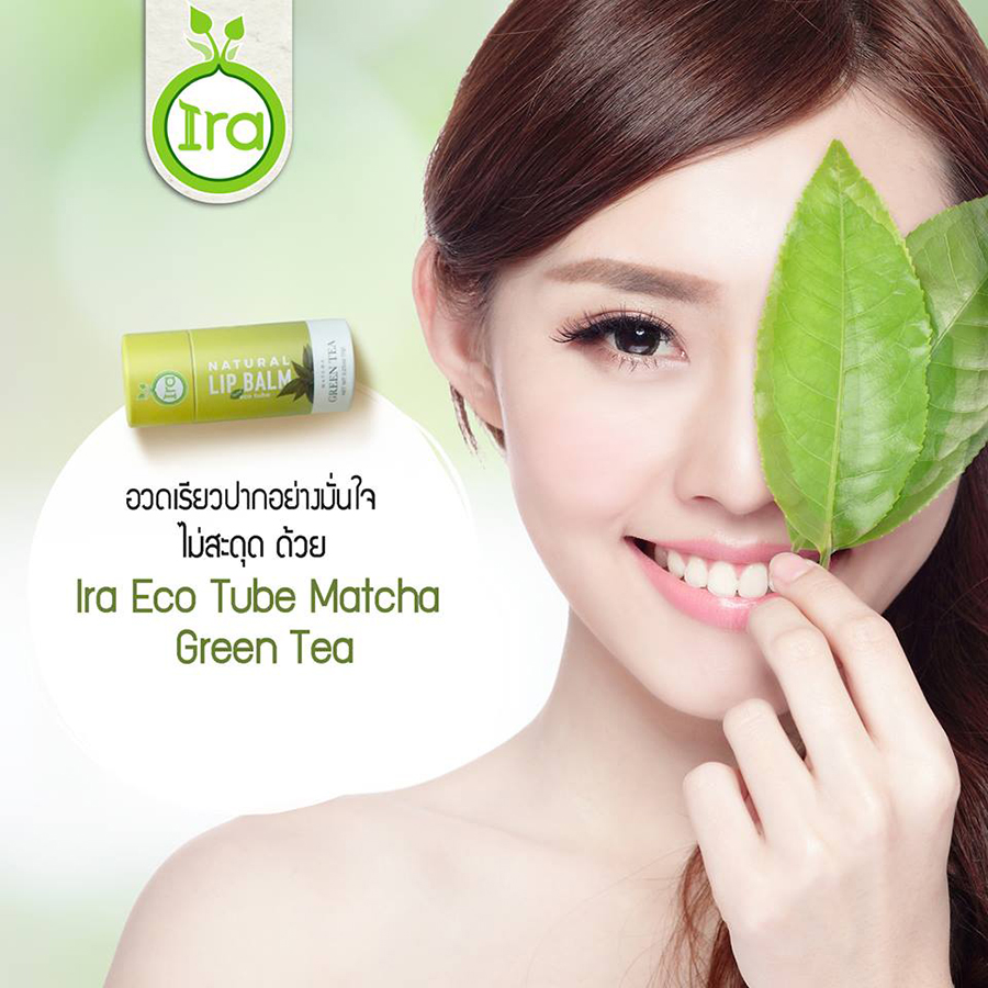 Ira Eco Tube Natural Lip Balm Green Tea