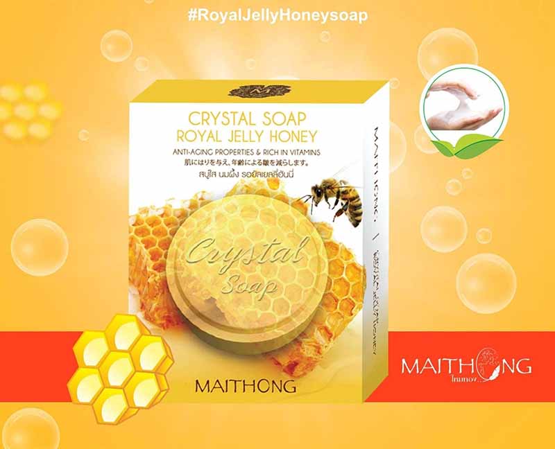 Maithong Crystal Soap Royal Jelly Honey