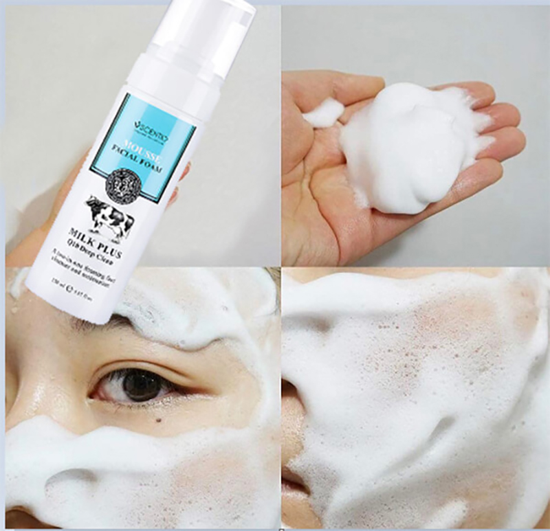 Scentio Milk Plus Q10 Deep Clean Mousse Facial Foam