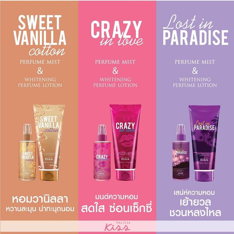Malissa Kiss Perfume Body Mist Angel Series - Thailand Best 