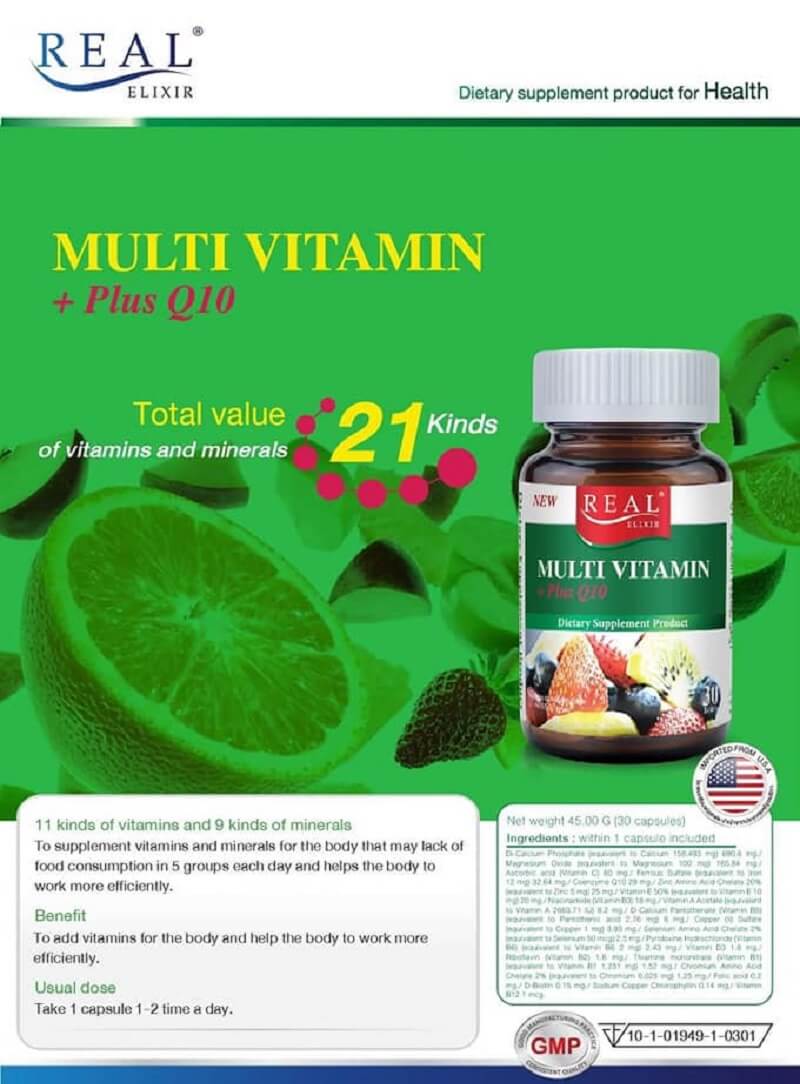 Real Elixir Multi Vitamin plus Q10