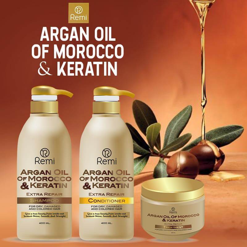 Remi Argan Oil & Keratin Shampoo + Conditioner