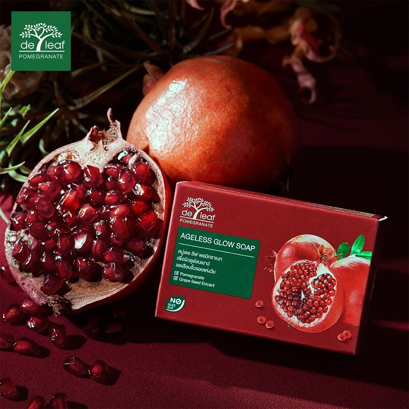 De Leaf Pomegranate Ageless Glow Soap