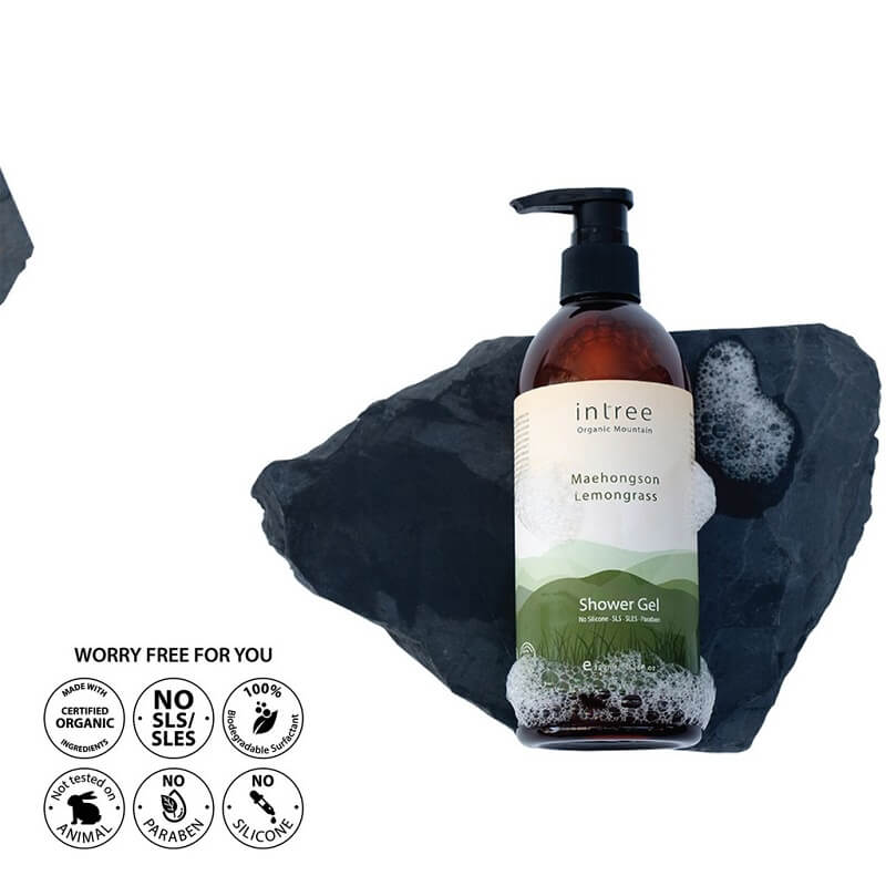 Intree Organic Mountain Lemongrass Shower Gel