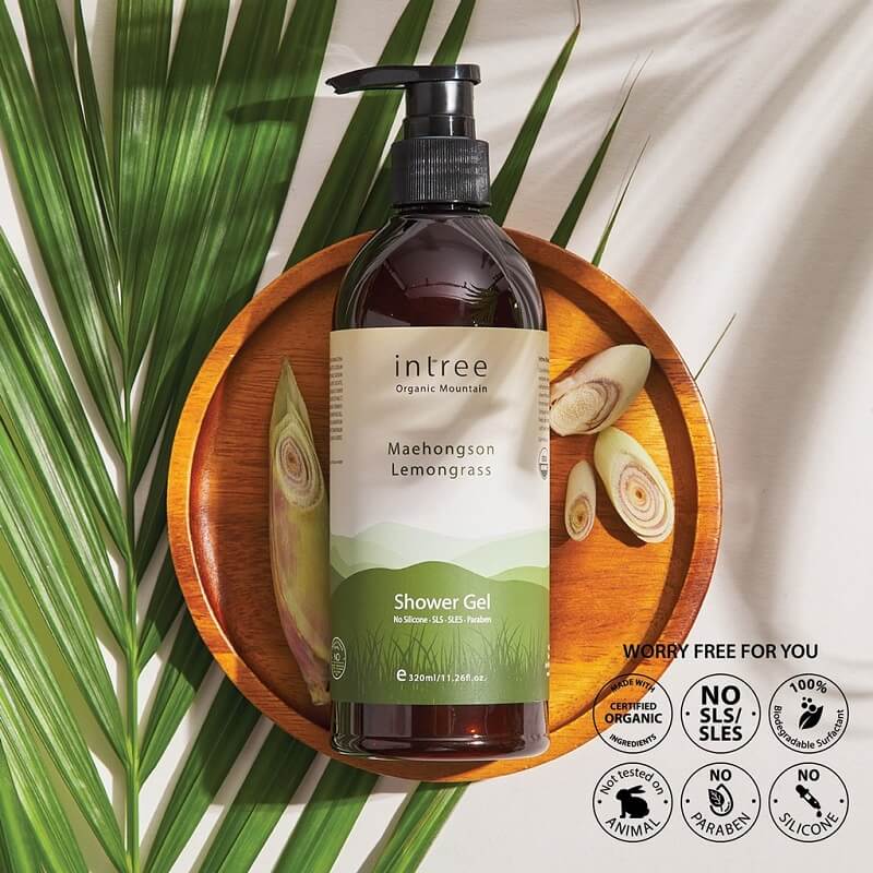 Intree Organic Mountain Lemongrass Shower Gel