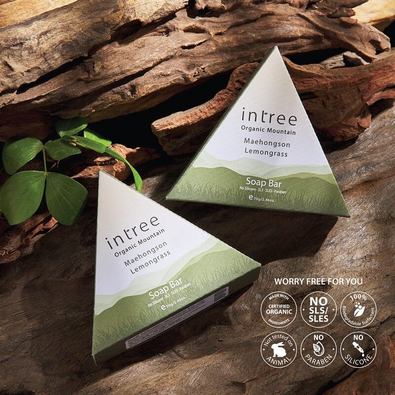 Intree Organic Mountain Lemongrass Soap Bar