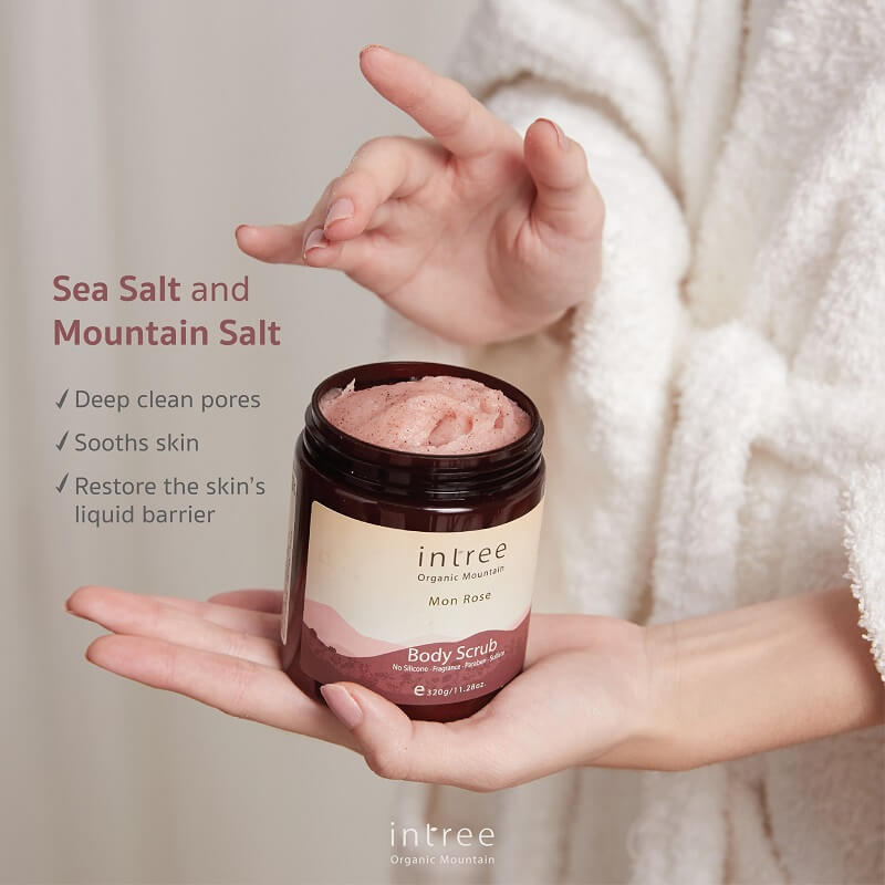 Intree Organic Mountain Mon Rose Body Scrub 