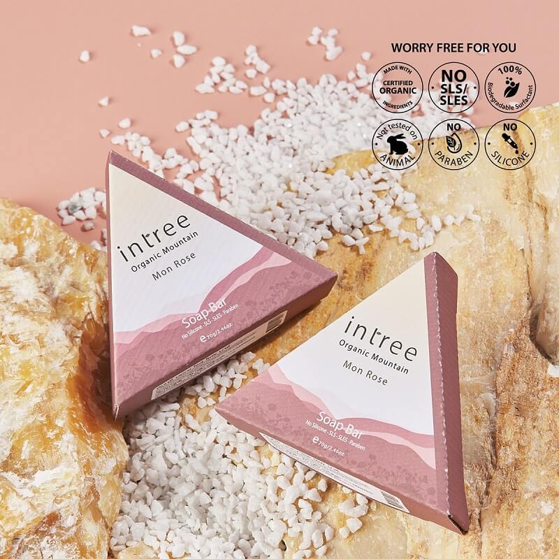 Intree Organic Mountain Mon Rose Soap Bar 