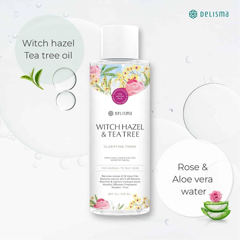 Delisma Witch Hazel & Tea Tree Clarifying Toner