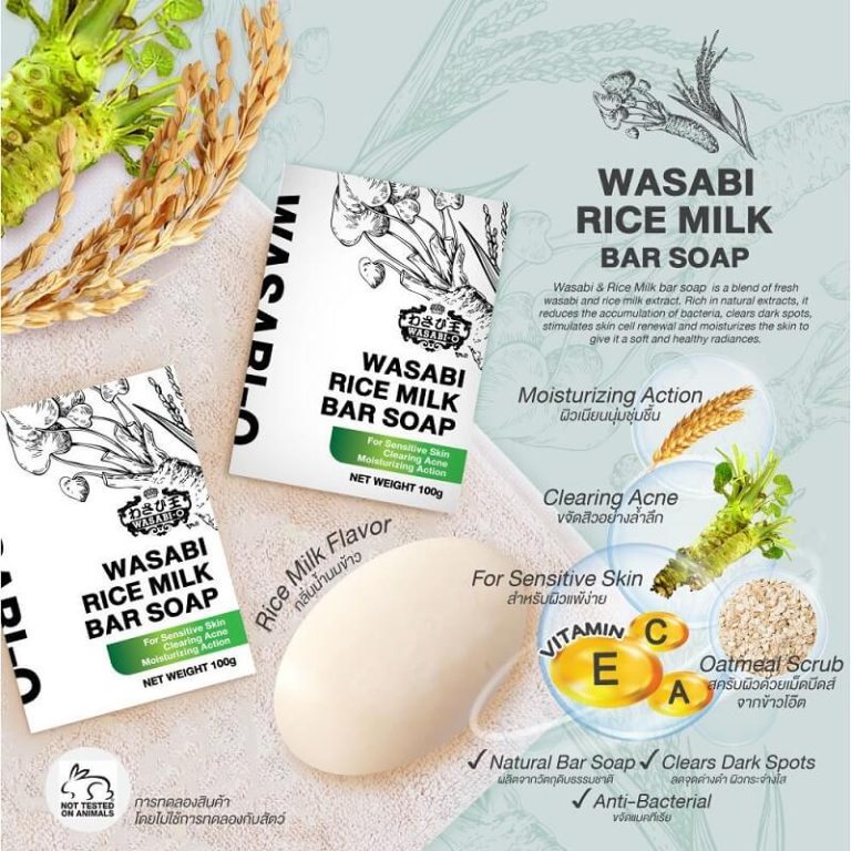 WASABI-O Wasabi & Rice Milk Bar Soap - Thailand Best Selling Beauty ...