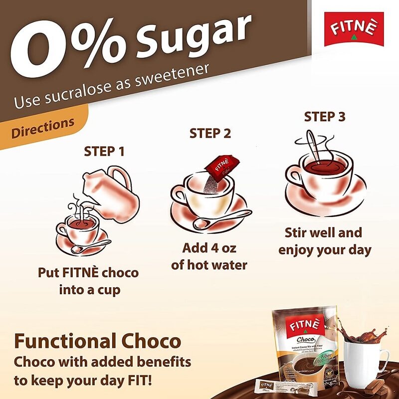 Fitne Choco Instant Cocoa Mix with Fiber