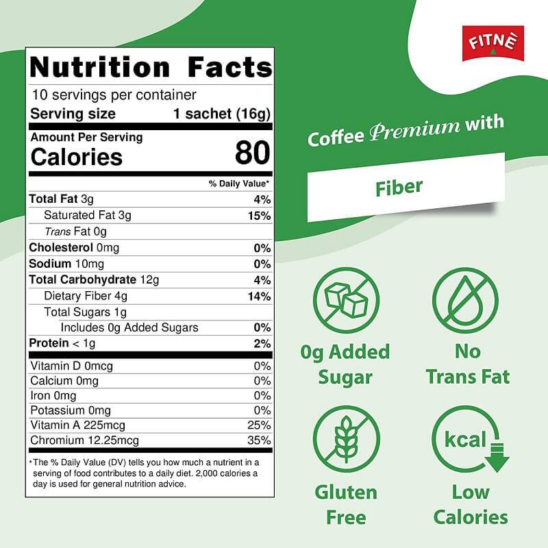 Fitne Coffee Instant Coffee Mix with Fiber