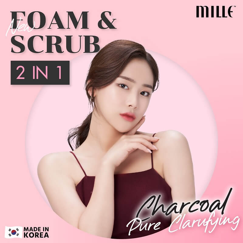 Mille Charcoal Pure Clarifying Cleansing Foam 