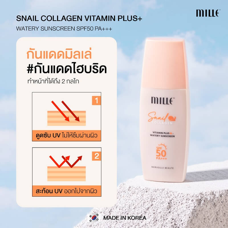 Mille Snail Collagen Vitamin Plus Watery Sunscreen 