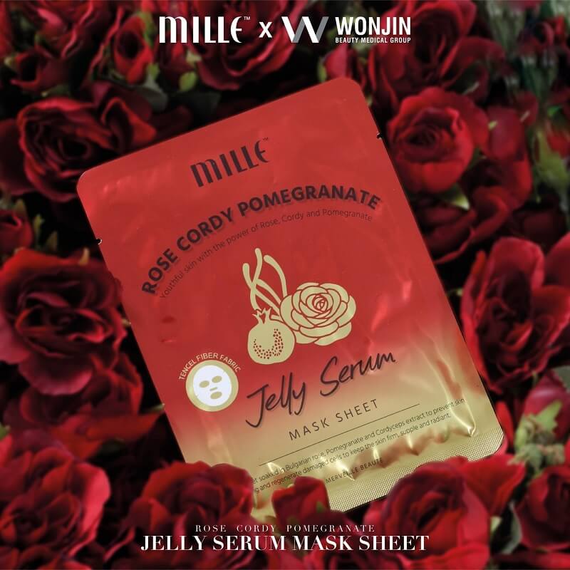 Mille Rose Cordy Pomegranate Jelly Serum Mask Sheet