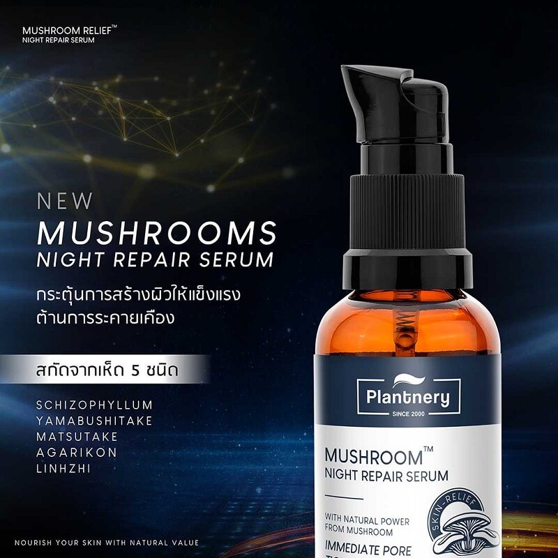 Plantnery Mushroom Night Repair Serum