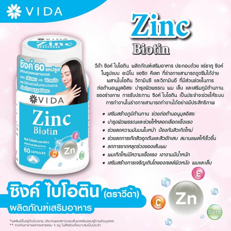 Vida Zinc Biotin