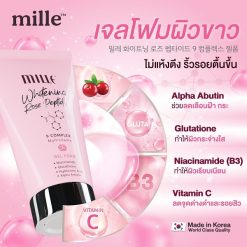Mille Whitening Rose Peptide 9 Complex Gel Foam