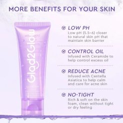 Glad2Glow Blueberry Ceramide Low pH Gel Cleanser