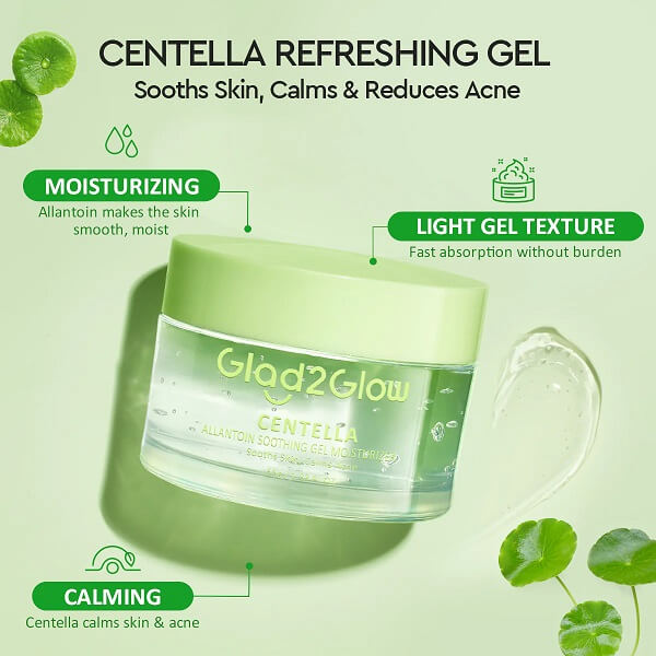 Glad2Glow Centella Allantoin Soothing Gel Moisturizer