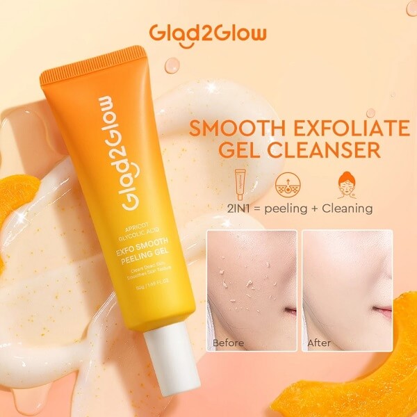 Glad2Glow Apricot Glycolic Acid Exfo Smooth Peeling Gel - Image 6