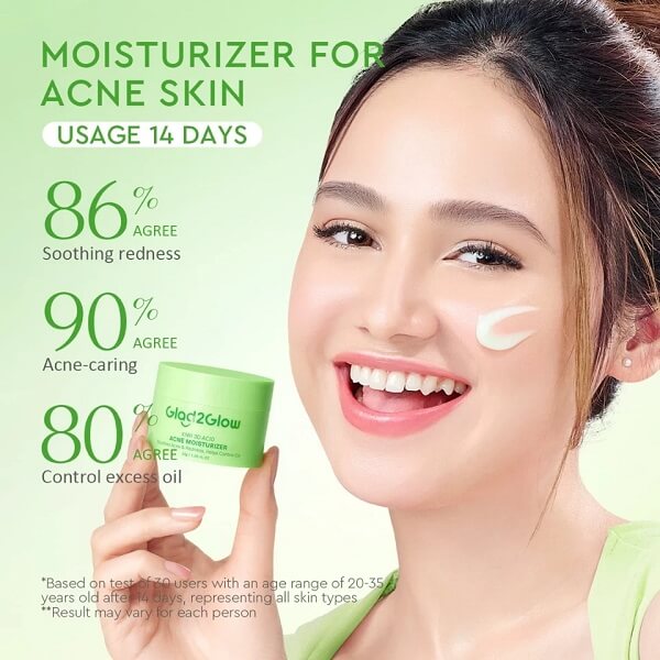 Glad2Glow Kiwi 3D Acid Acne Moisturizer