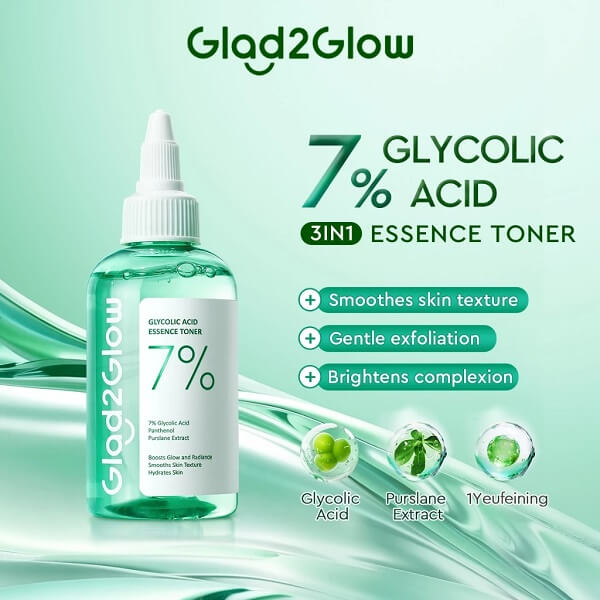 Glad2Glow 7% Glycolic Acid Essence Toner