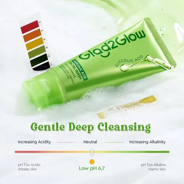 Glad2Glow Glycolic Acid Facial Wash - Image 9