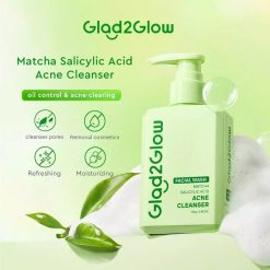 Glad2Glow Matcha Salicylic Acid Acne Cleanser