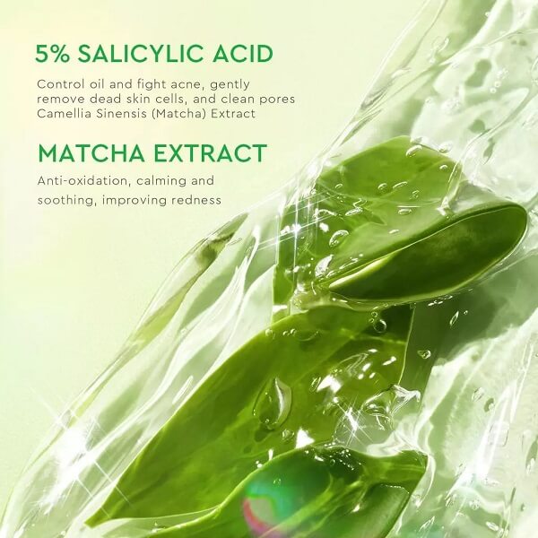 Glad2Glow Matcha Salicylic Acid Acne Cleanser