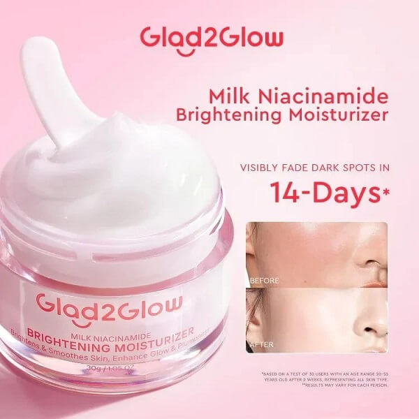 Glad2Glow Milk Niacinamide Brightening Moisturizer