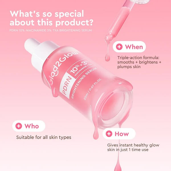 Glad2Glow PDRN 10% Niacinamide 3% TXA Brightening Serum - Image 5