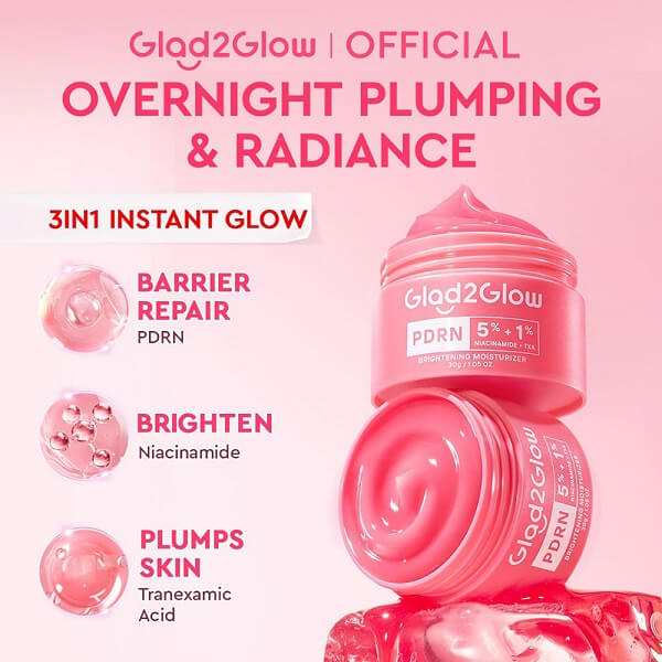 Glad2Glow PDRN 5% Niacinamide 1% TXA Brightening Moisturizer