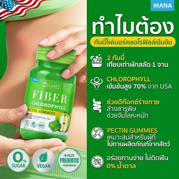 Mana DripME Fiber Chlorophyll Gummies
